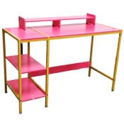 Wholesale - Red Desk MDF with Metal Legs 46.5x19.5"x29"h (No UPC, FNSKU Only) C/P 1, UPC: